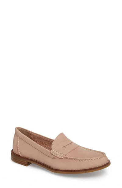 Shop Sperry Seaport Penny Loafer In Rose Dust Leather