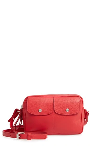 Shop Longchamp Le Foulonne Leather Camera Bag - Red In Red Orange