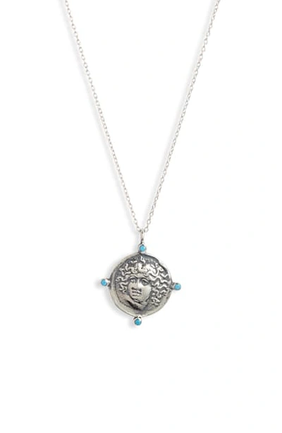 Shop Argento Vivo Medusa Pendant Necklace In Metallic Gold