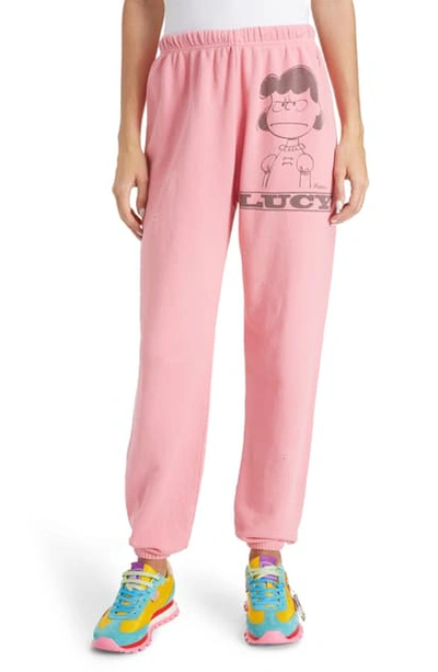 Shop Marc Jacobs X Peanuts Lucy Gym Pants In Pink