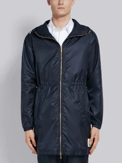 Shop Thom Browne Rwb Stripe Coat In Blue