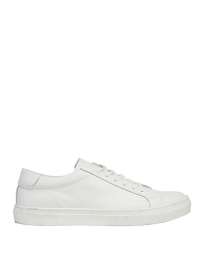 Shop 8 By Yoox Leather Low-top Sneakers Man Sneakers White Size 12 Calfskin