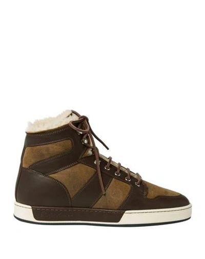 Shop Ralph Lauren Sneakers In Brown