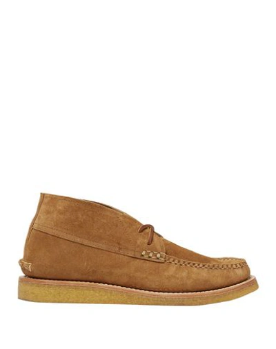 Shop Yuketen Laced Shoes In Brown