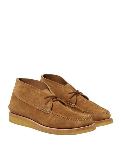 Shop Yuketen Laced Shoes In Brown