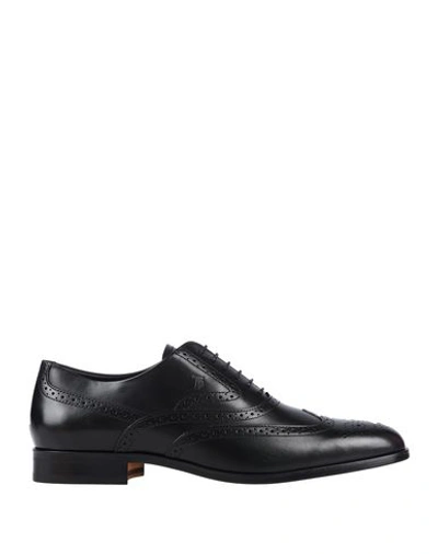 Shop Tod's Man Lace-up Shoes Black Size 7 Soft Leather