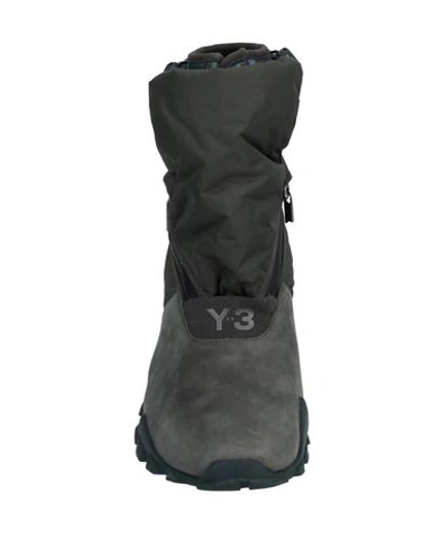 Shop Y-3 Ankle Boots In Military Green