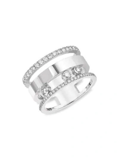 Shop Messika Move Romane Diamond Pavé & 18k White Gold Ring