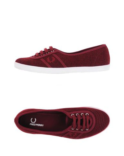 Shop Fred Perry Sneakers In Deep Purple