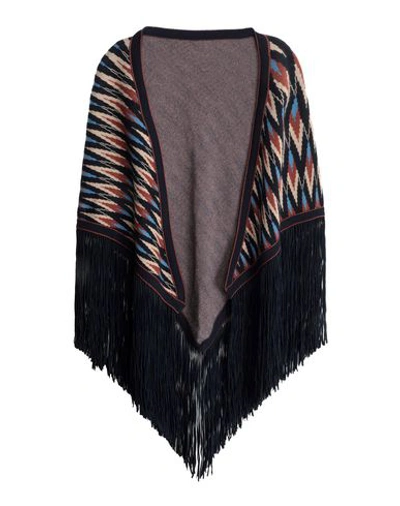 Shop Antonia Zander Scarves In Dark Blue