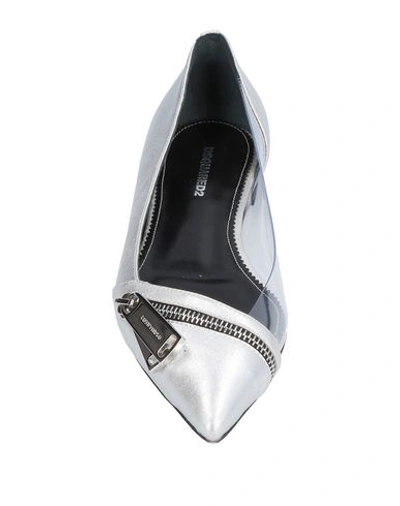 Shop Dsquared2 Ballet Flats In Silver