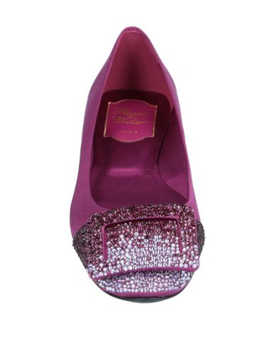 Roger Vivier Ballet Flats In Mauve