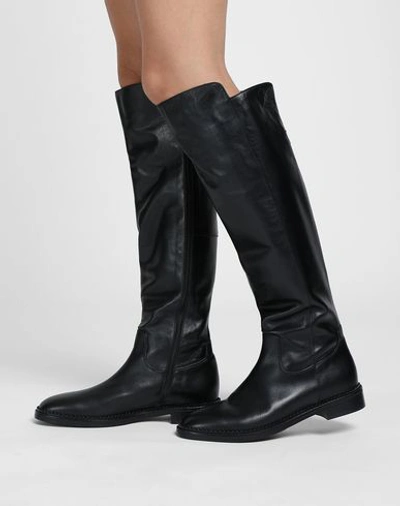 Shop 8 By Yoox Woman Boot Black Size 6 Calfskin