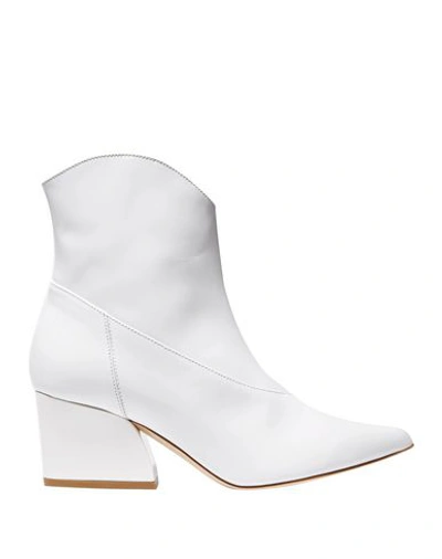 Shop Tibi Ankle Boots In White