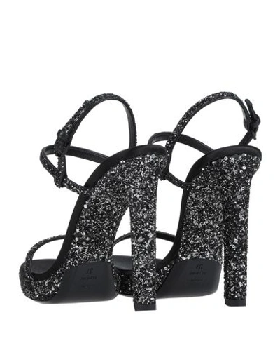 Shop Saint Laurent Sandals In Lead