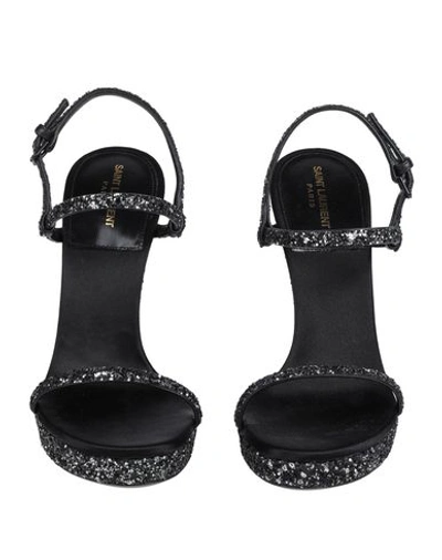 Shop Saint Laurent Sandals In Lead