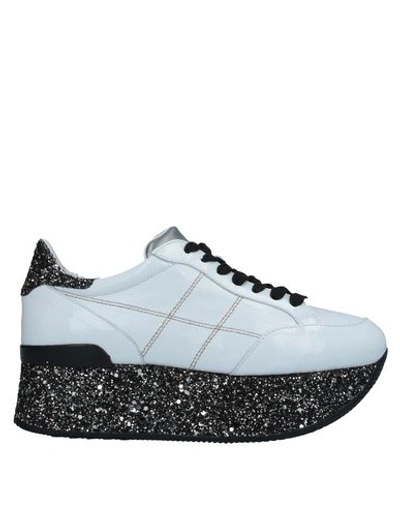Shop Hogan Woman Sneakers White Size 8 Soft Leather, Textile Fibers