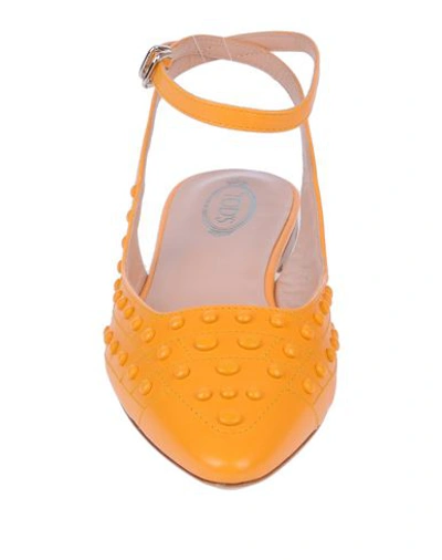 Tod's Ballet Flats In Yellow