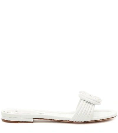Shop Alexandre Birman Sue Leather Sandals In White