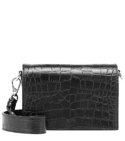 Shop Tod's Micro Leather Crossbody Bag In Black