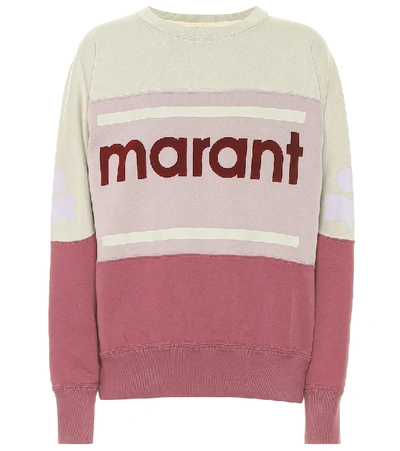 Shop Isabel Marant Étoile Gallian Logo Cotton-blend Sweatshirt In Purple