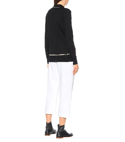 Shop Loewe Embroidered Cotton Sweater In Black