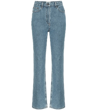 Shop The Row Charlee High-rise Cropped Jeans In Blue