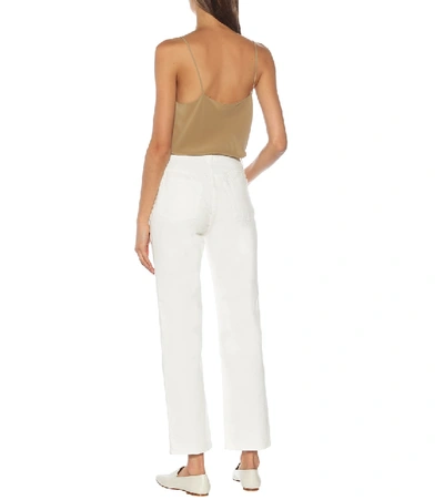 Shop The Row Charlee High-rise Cropped Jeans In White
