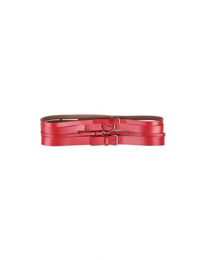 Shop Alexander Mcqueen Belts In Red