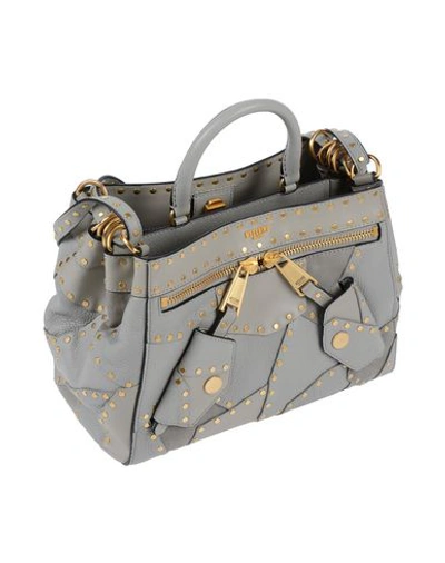 Shop Moschino Handbags In Grey