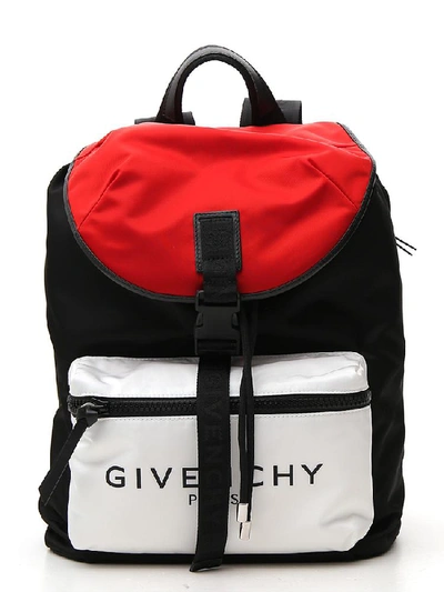 Shop Givenchy Colour Block Logo Backpack In Multi