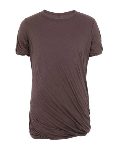 Shop Rick Owens T-shirt In Cocoa