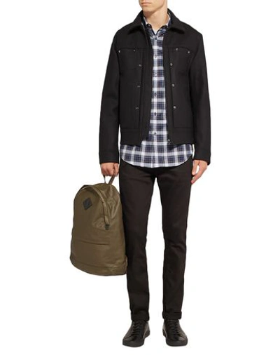 Shop Public School Checked Shirt In Dark Blue