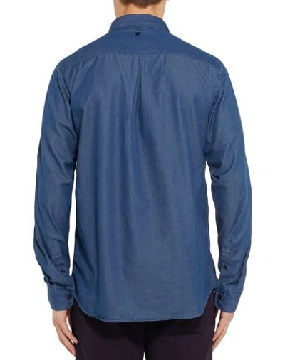 Shop Albam Denim Shirt In Blue