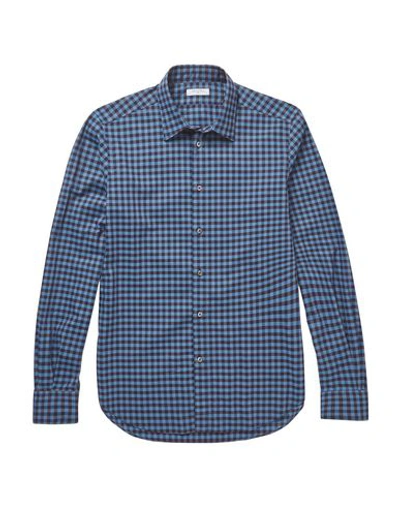 Shop Boglioli Man Shirt Blue Size 16 ½ Cotton
