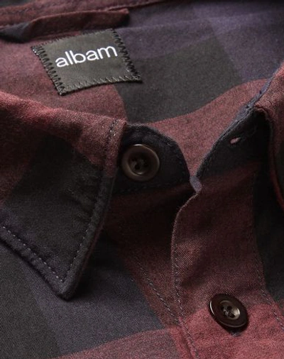 Shop Albam Checked Shirt In Brick Red