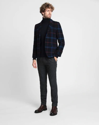 Shop 8 By Yoox Merino Wool Essential Roll-neck Sweater Man Turtleneck Midnight Blue Size Xl Merino Wool