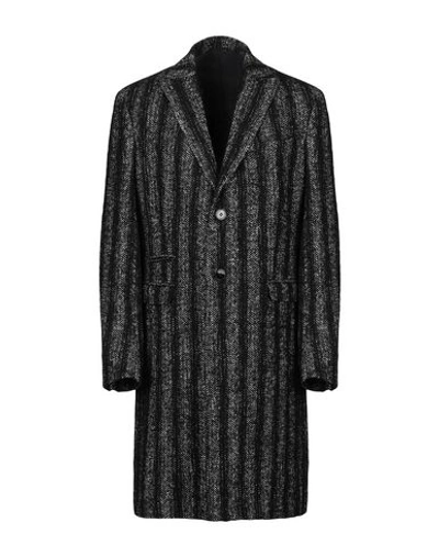 Shop Versace Coat In Black