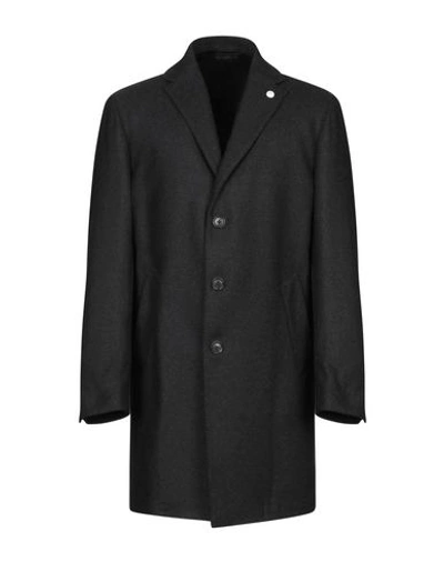 Shop Luigi Bianchi Mantova Coat In Steel Grey