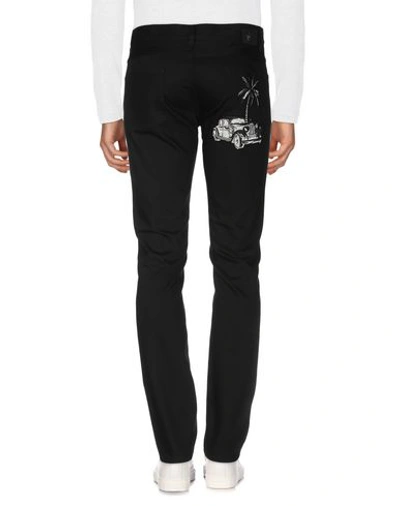 Shop Dolce & Gabbana Man Jeans Black Size 38 Cotton, Lyocell, Calfskin, Zama, Synthetic Fibers