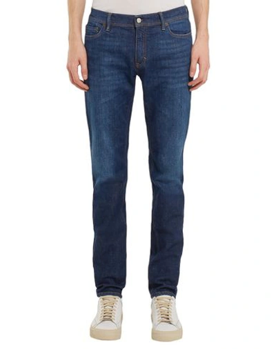 Shop Acne Studios Man Jeans Blue Size 30w-34l Cotton, Elastane