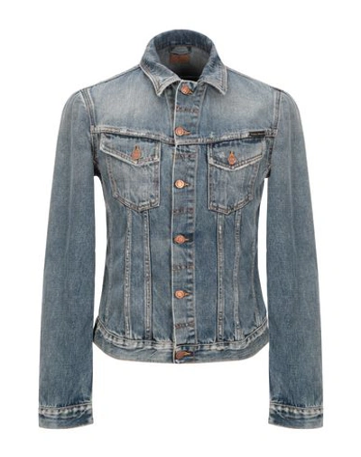 Shop Nudie Jeans Denim Jacket In Blue