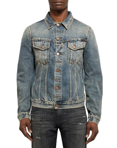 Shop Nudie Jeans Denim Jacket In Blue