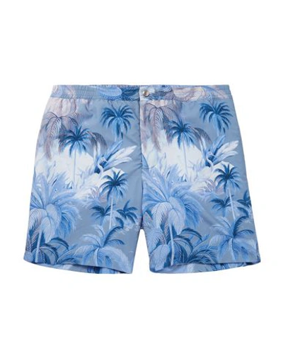 Shop Tod's Swim Shorts In Sky Blue