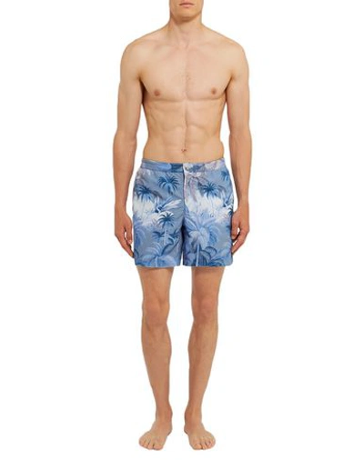 Shop Tod's Swim Shorts In Sky Blue