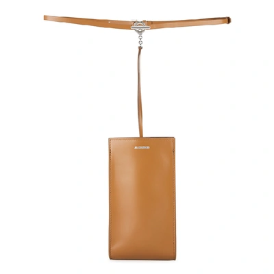 Shop Jil Sander Tan Leather Belt Bag In Brown