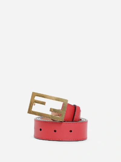 Shop Fendi Belts In Red