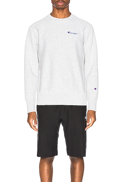 Shop Champion Small Script Sweatshirt In Grey