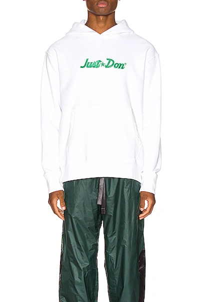 Shop Just Don Logo Hoodie In White