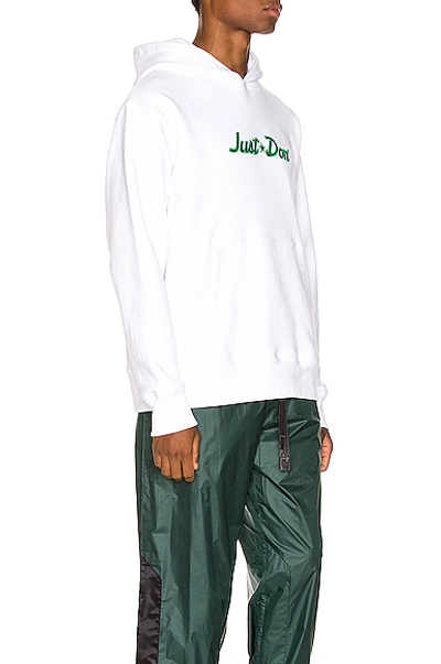 Shop Just Don Logo Hoodie In White